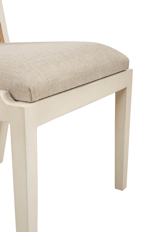 Matheson Mahogany Upholstered Dining Chair, Cream