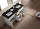 Hamlet 73" Double Sink Vanity Set With Absolute Black Granite Top, White