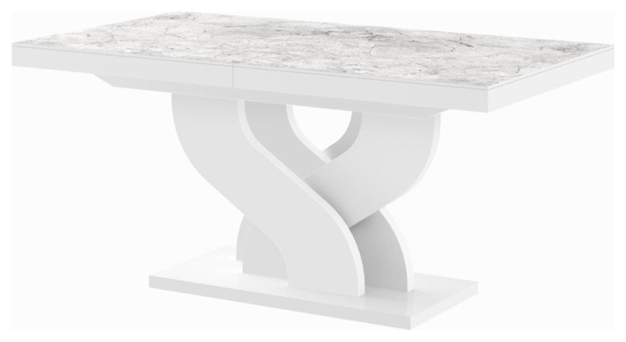 Belle Dining Table, White Marble