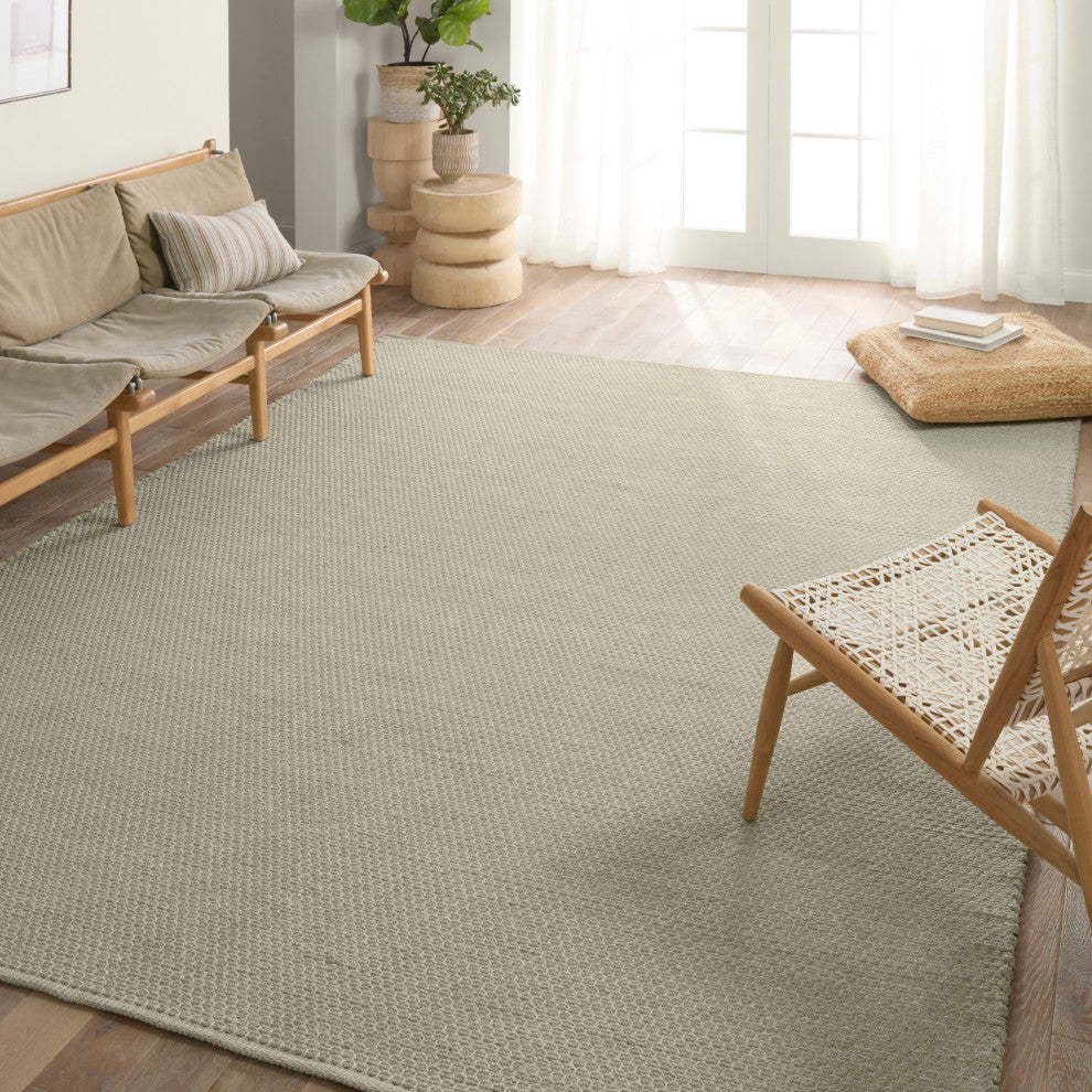 Jaipur Living Envelop Handmade Solid Area Rug, Taupe/Gray, 10'x14'
