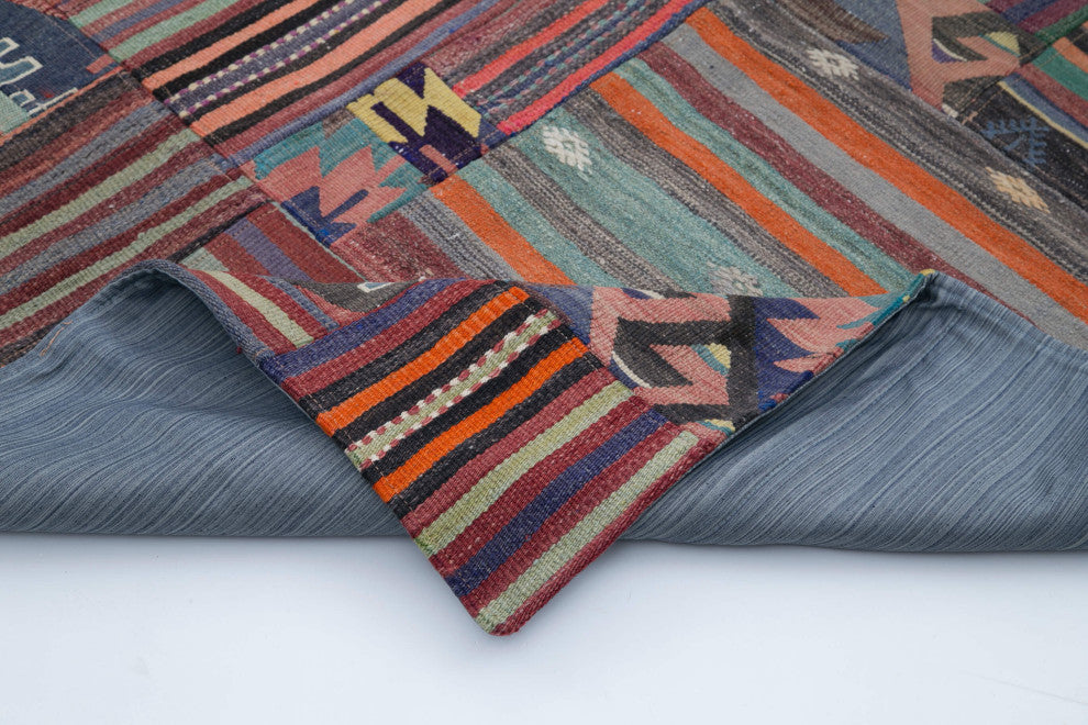 Rug N Carpet - Handmade Turkish 6' 7'' x 9' 11'' Vintage Patchwork Kilim Rug
