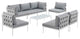 Harmony 8-Piece Outdoor Patio Aluminum Sectional Sofa Set