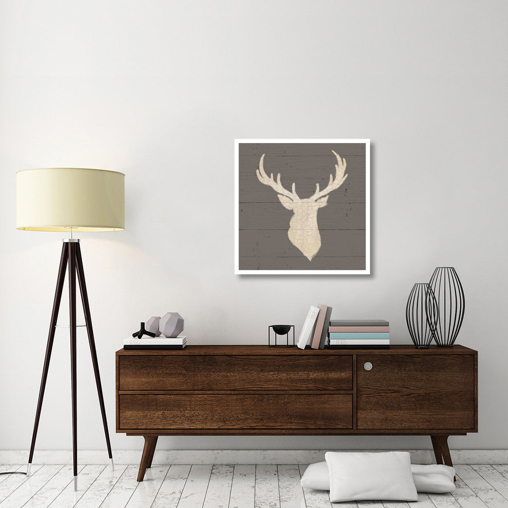 "Rustic Elegance I on Gray Wood" Digital Paper Print by James Wiens, 32"x32"