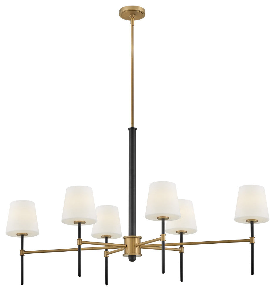 Hinkley Saunders Medium Six Light Linear, Black