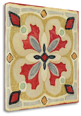 "Bohemian Rooster Tile Square III" By Daphne Brissonnet, Gallery Wrap Canvas