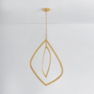 Corbett Lighting Arles LED Chandelier, Vintage Brass, 22.25"Lx29"Wx45.25"H