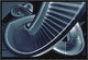 "Blue Stair" Framed Canvas Giclee by Henk Van Maastricht, 19x13"