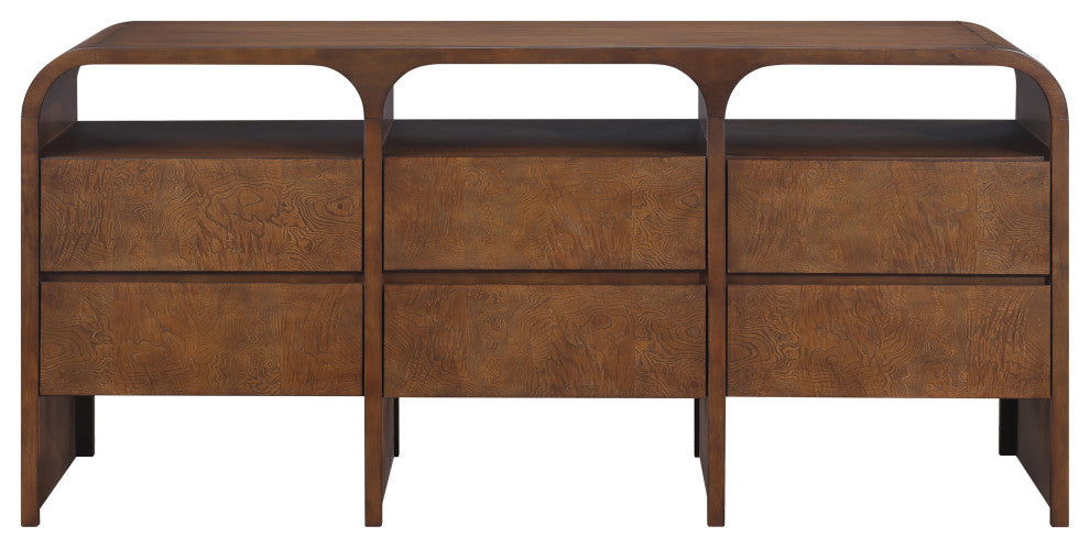 Giada Solid Wood And Veneer Dresser, Brown, Dresser