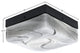 10" 2-Light Flush Mount Light, Matte Black, Onyx Swirl Glass