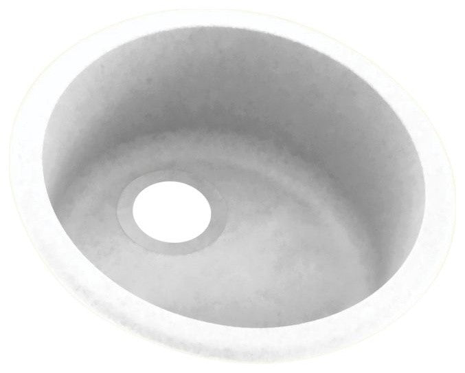 Swan 18.5x18.5x8 Solid Surface Drop Bar Sink, White