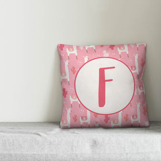 Monogram Lllama Pattern - F 16x16 Spun Poly Pillow