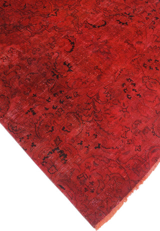 Vintage Distressed Overdyed Edrei Red Runner 4'5"x9'2"