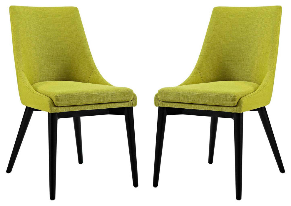 Modern Wheatgrass Viscount Dining Side Chair Fabric <br>Set of 2