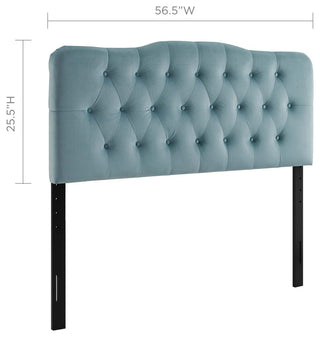 Annabel Full Diamond Tufted Performance Velvet Headboard MOD-6128-LBU