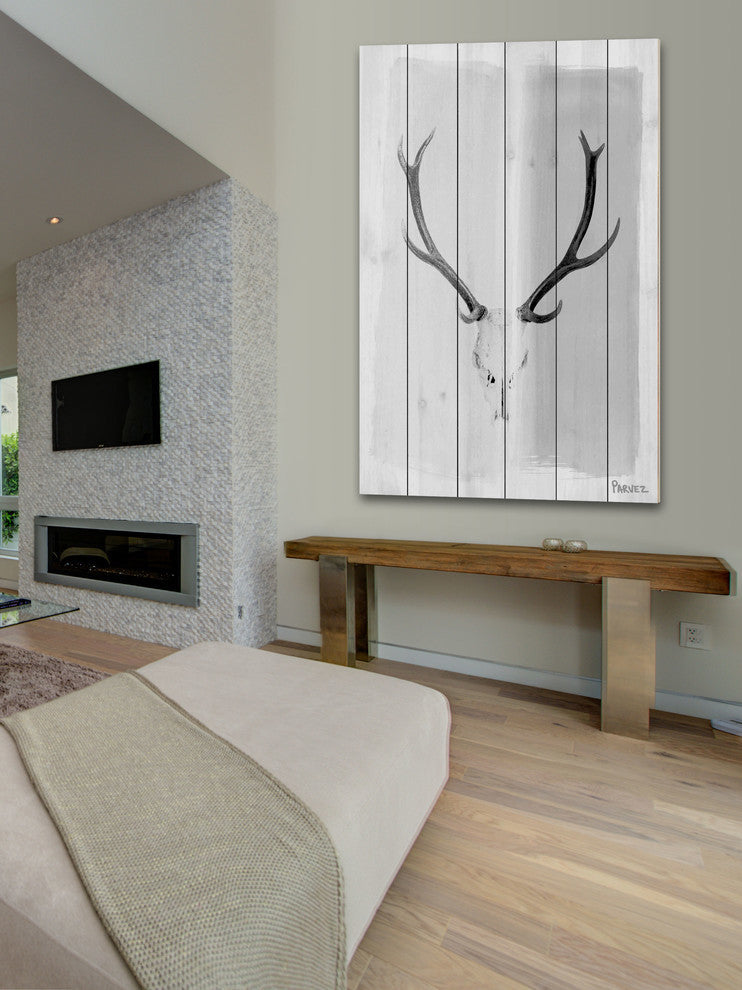 "Head Gear" Painting Print on White Wood, 40"x60"