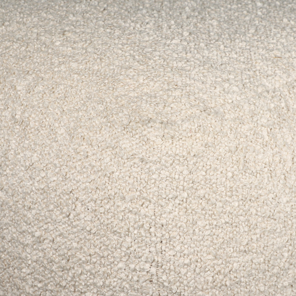 Twill Beige Transitional Solid Handmade Polyester Square Pouf,  18"x18"x18"
