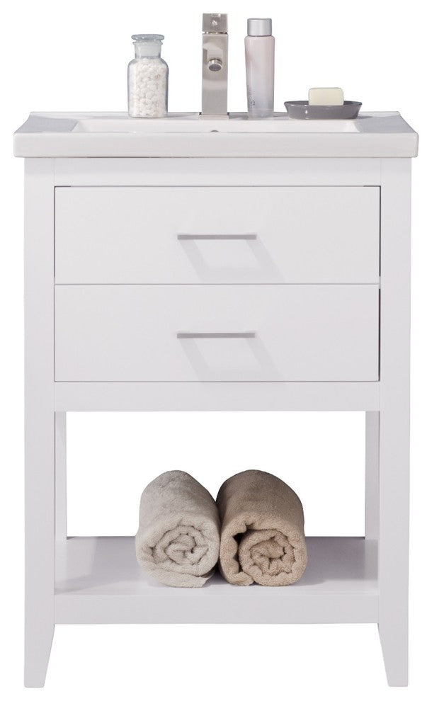 Cara 24" Single Sink Vanity, White