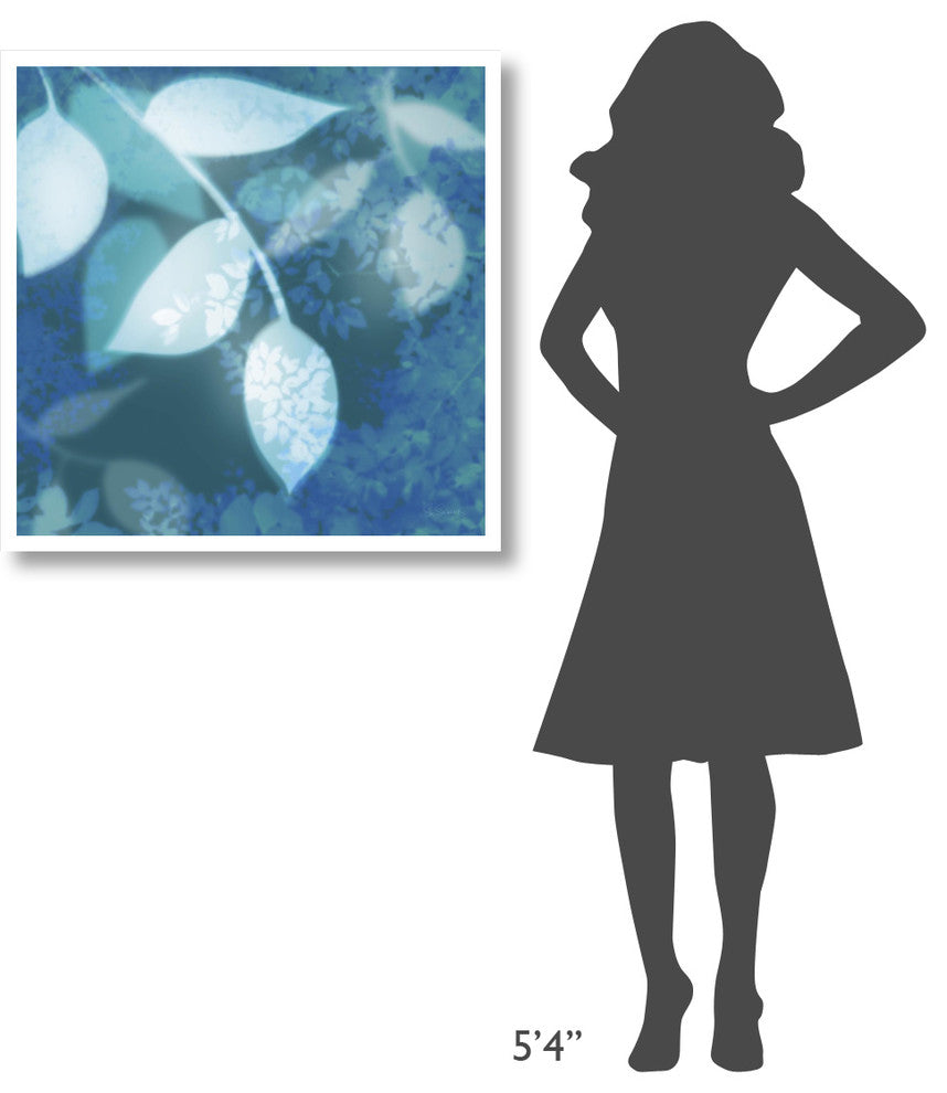 "Ink Leaves I" Digital Paper Print by Sue Schlabach, 32"x32"