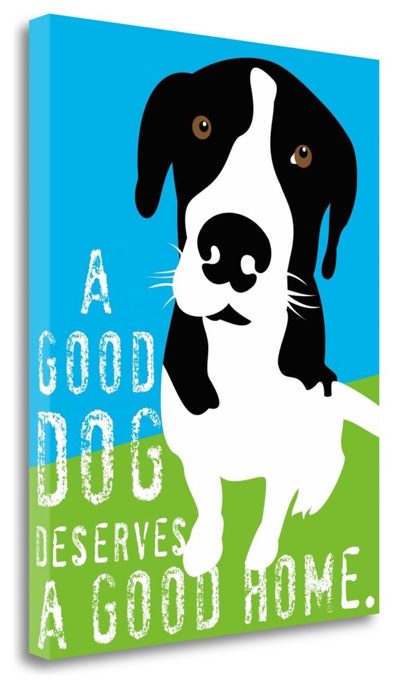 "A Good Dog" By Ginger Oliphant, Giclee Print on Gallery Wrap Canvas