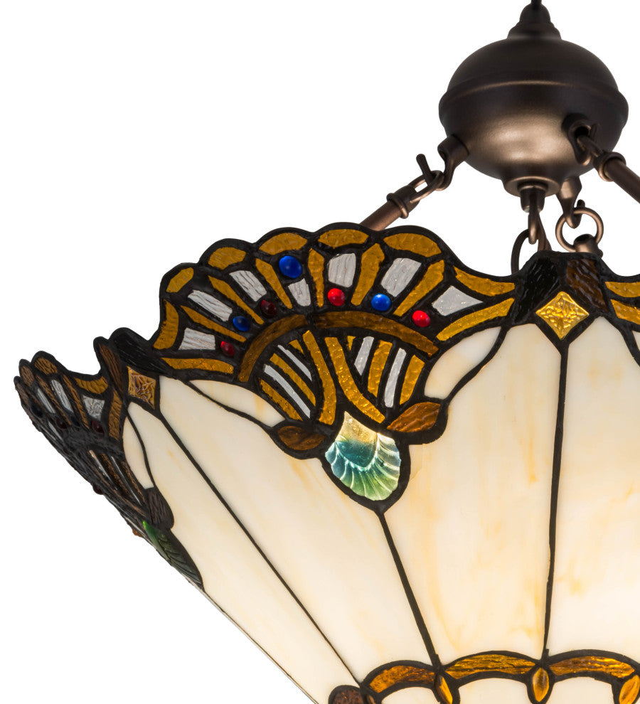 20W Shell with Jewels Inverted Pendant