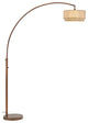 Artiva USA ElenaII 82" LED Arched Floor Lamp Double Shade Dimmer, Antique Bronze