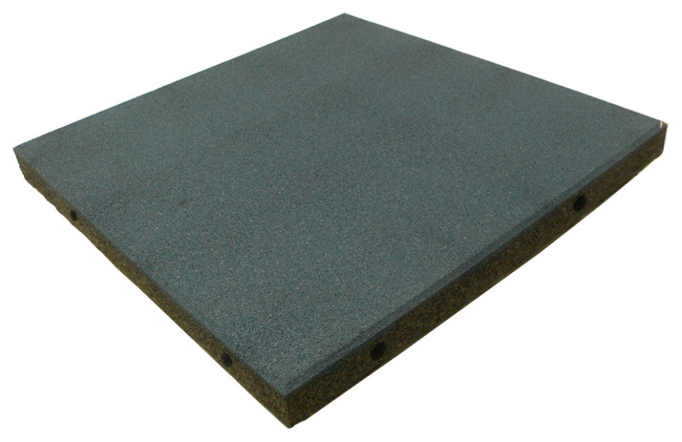 Rubber-Cal Eco-Safety Interlocking Tiles, 2.5", Blue, 10 Pack