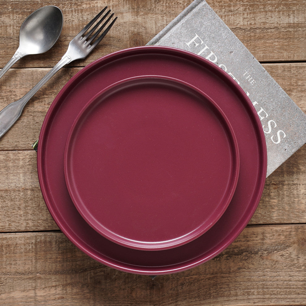 Stone Lain Celina Stoneware 24 Piece Dinnerware Set, Purple