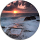 Cable Shallow Coast Cascais Portugal, Seascape Disc Metal Wall Art, 11"