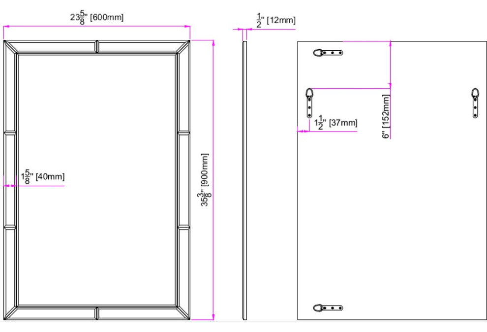 Beveled Glass Wall Mirror