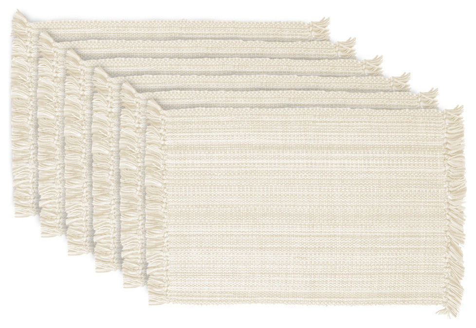 DII Variegated Natural Fringe Placemat, Set of 6