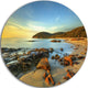 Sunset In Cala Violina Bay, Landscape Large Disc Metal Wall Art, 23"