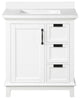 Ove Decors Pembroke 30" Single Sink Bathroom Vanity, White With Black