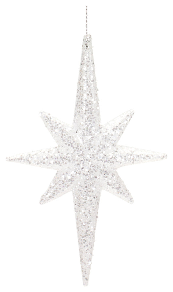Clear Acrylic Star Drop Ornament, Set of 24