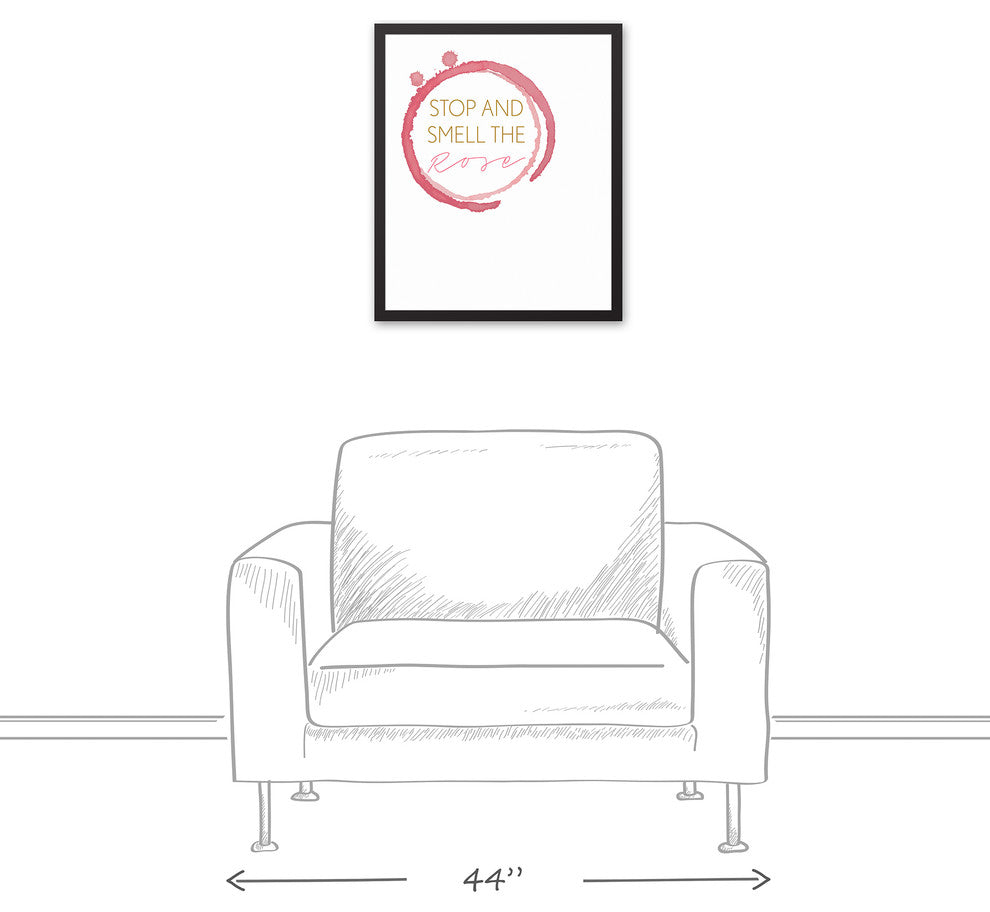 Stop and Smell the Rose Framed Canvas Wall Art, 16"x20"