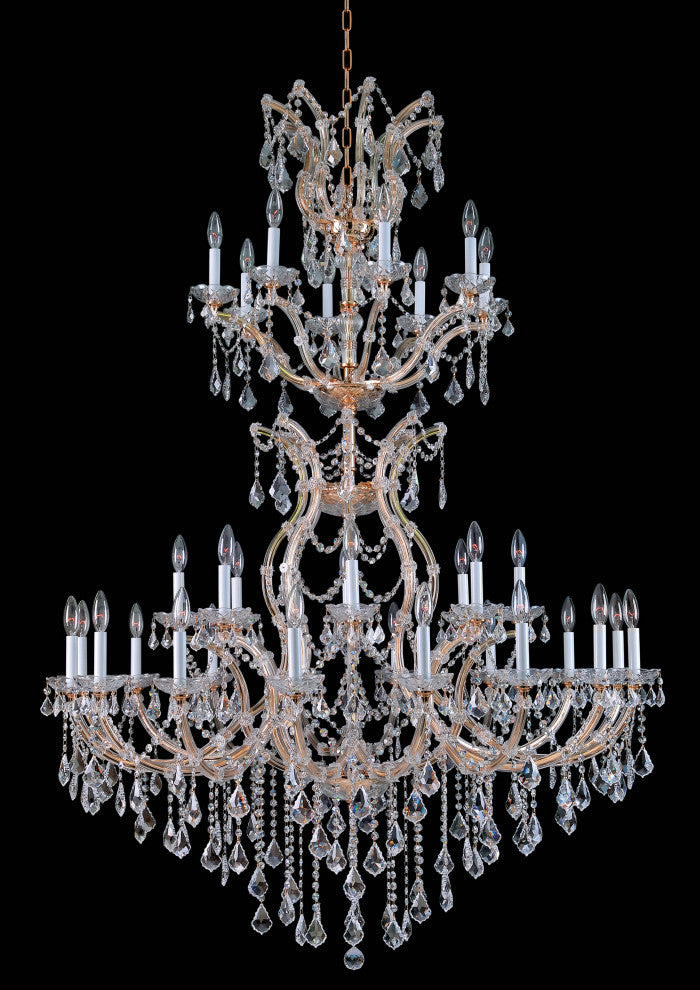 Artistry Lighting Alexandria Collection Hanging Crystal Chandelier 48x68, Gold