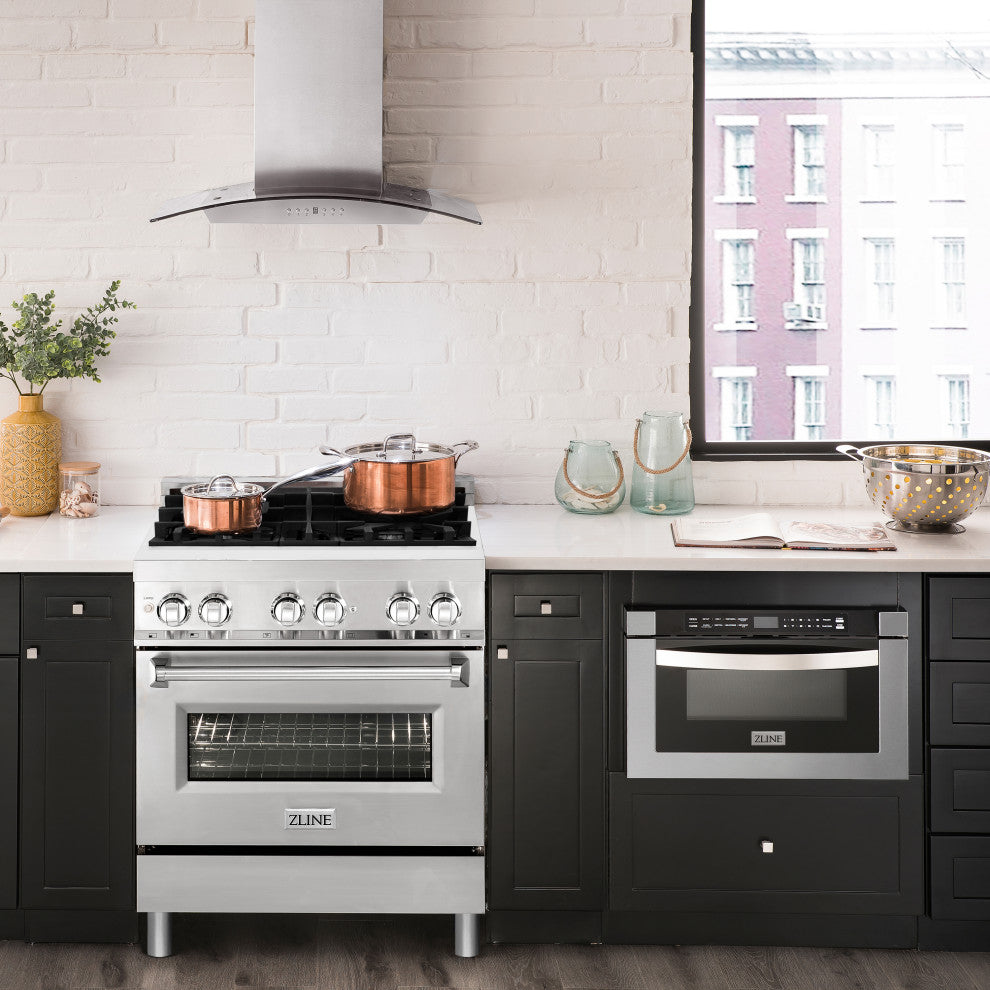 ZLINE Freestanding Range, Stainless Steel, Dual Fuel, RA30