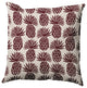 18" x 18" Pineapple Stripes Decorative Throw Pillow, Pomegranate