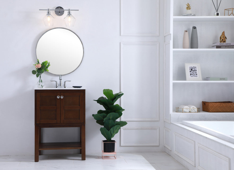 Elegant Lighting LD2312 Gene 2 Light 19"W Vanity Light - Chrome