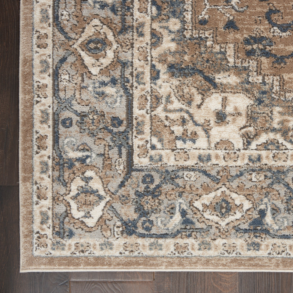 Nourison Concerto 6' x 9' Beige/Grey Farmhouse Indoor Area Rug
