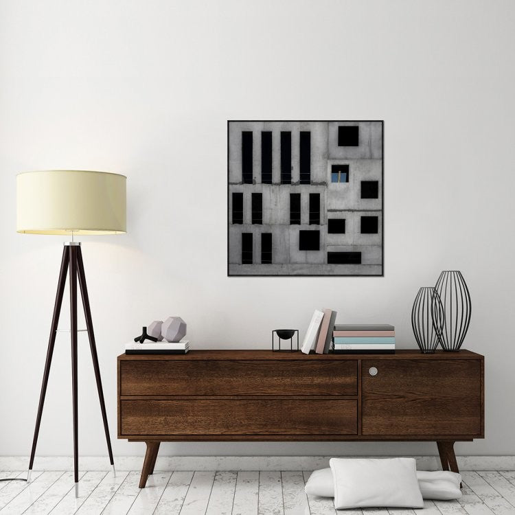 "Isolation Cell" Framed Canvas Giclee by Gilbert Claes, 37x37"