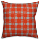 Red Plaid Throw Pillow, 20"x20"