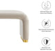 Koda Performance Velvet Waterfall Long Bench - Brass Almond