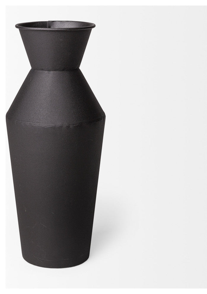 Rustic Narrow Black Metal Decorative Jug