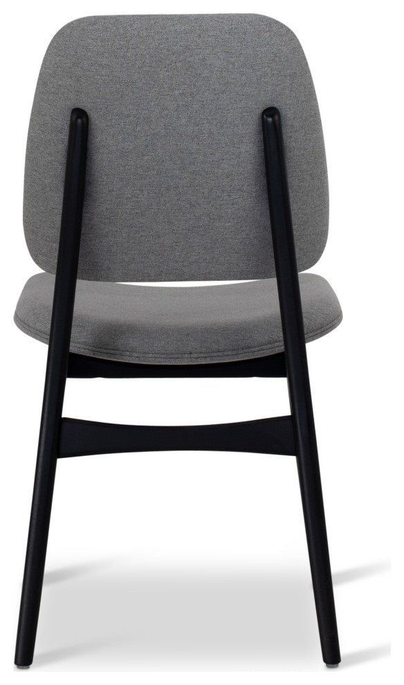 Modern Brazilian, Ariel, Side Chair, Ebano/Essence Gray