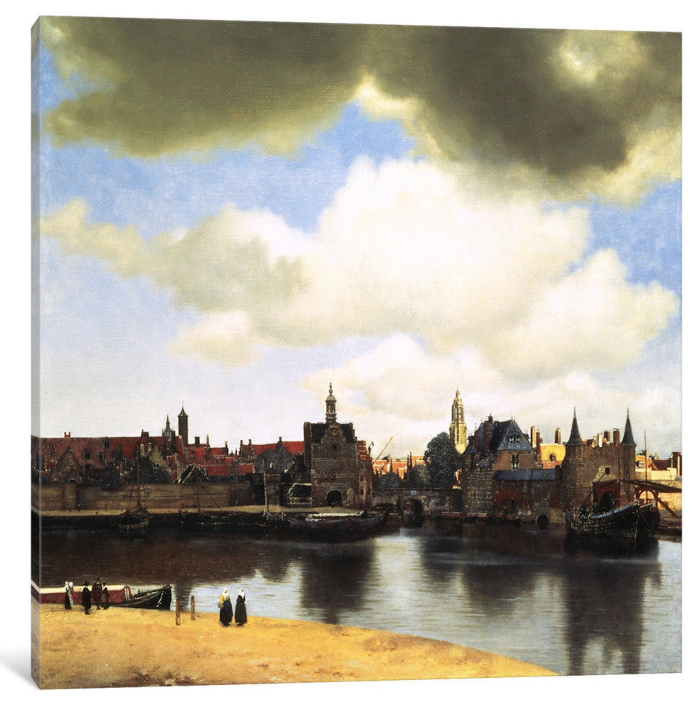 "View of Delft, C.1660-61" by Johannes Vermeer, 26x26x1.5"