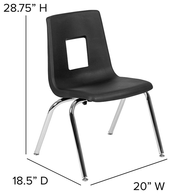 86" Oval Laminate Activity Table Set W/16" Student Stack Chairs, Grey/Black