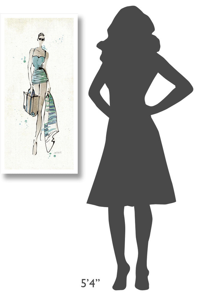 "Beach Divas II" Digital Paper Print by Anne Tavoletti, 18"x38"