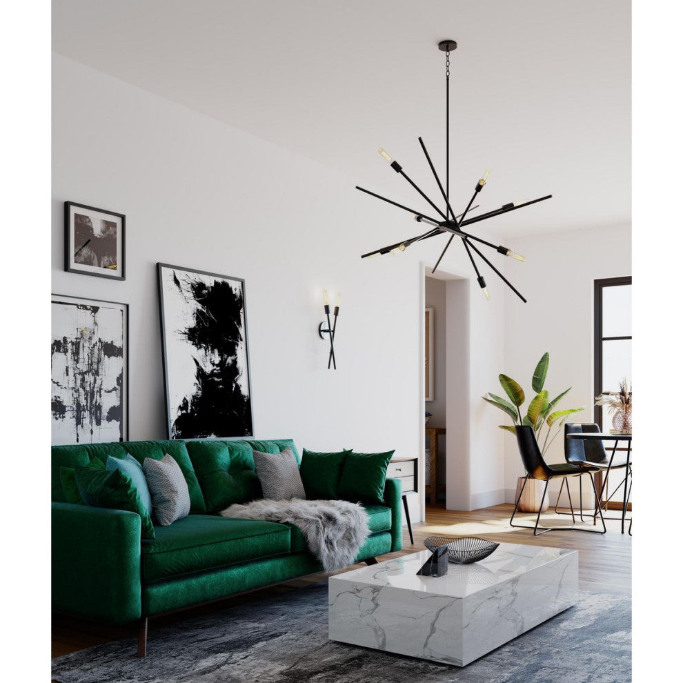 Astra Collection Two-Light 18" Matte Black Modern Wall Sconce
