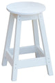 Poly Lumber Bar Stool, White, Dining Height, Round