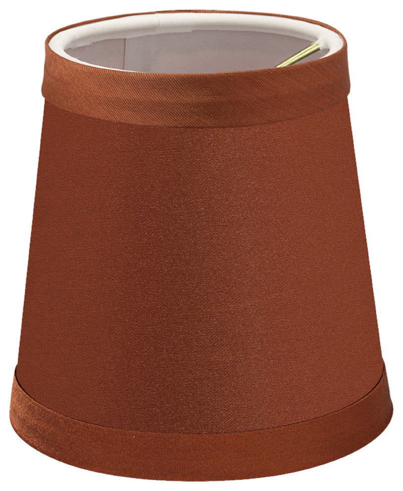 Aspen Creative 32715-X Hardback Empire Clip-On Lamp Shade Redwood 3" x 4" x 4", Pack Set of 2